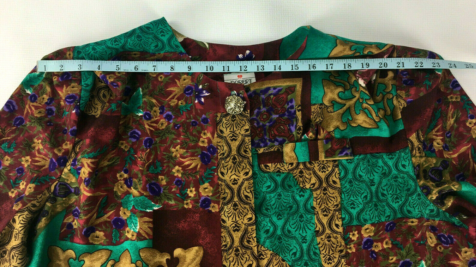 Vintage Multi-color Floral Women’s Rayon Jacket Top – Robert Too – Size 22WP