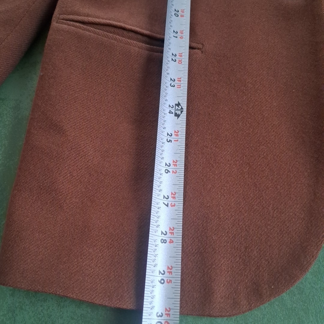 Vintage Savannah 100% Pure Wool Blazer – Rust Brown – Size 12