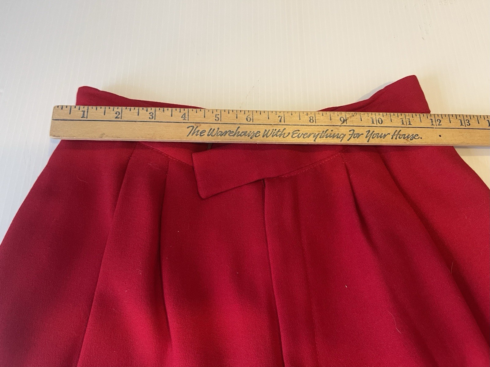 VTG Casual Corner Cotton Red With Velvet Trim Buttons Pant Suit Set Size 4