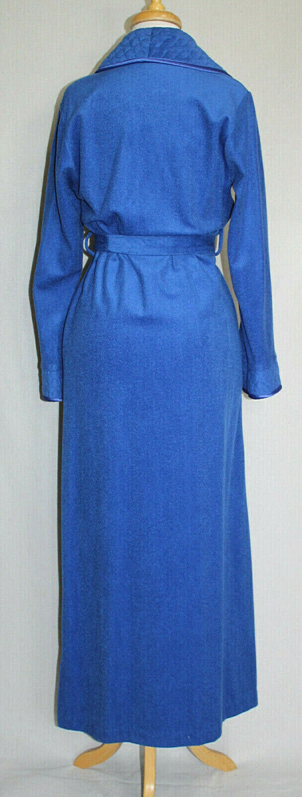 Vintage GERRY Acetate Velour BUE Bathrobe w Embossed Design Trim Size Petite Exc