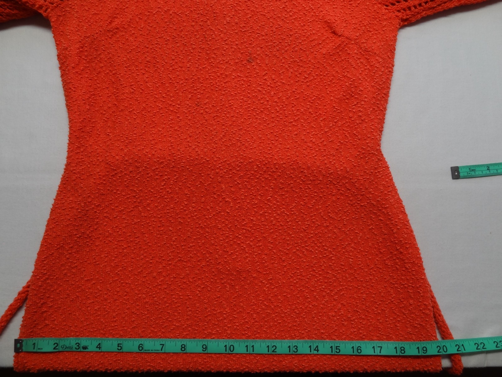M Katrina Custom of California VTG Orange Knit Dress Evening Talon Long Sleeve