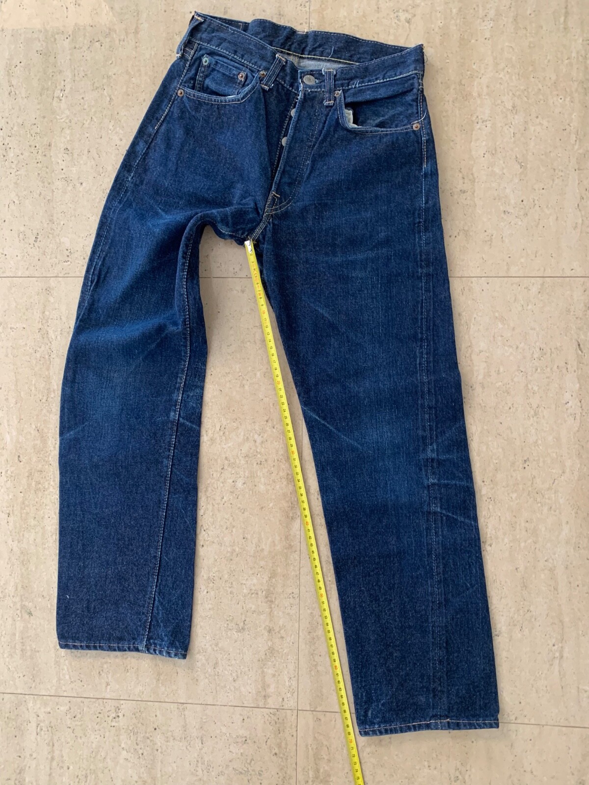 Extremely Rare Vintage Levi’s 501 Big E Jeans – Pre-1969, Dark Blue Wash