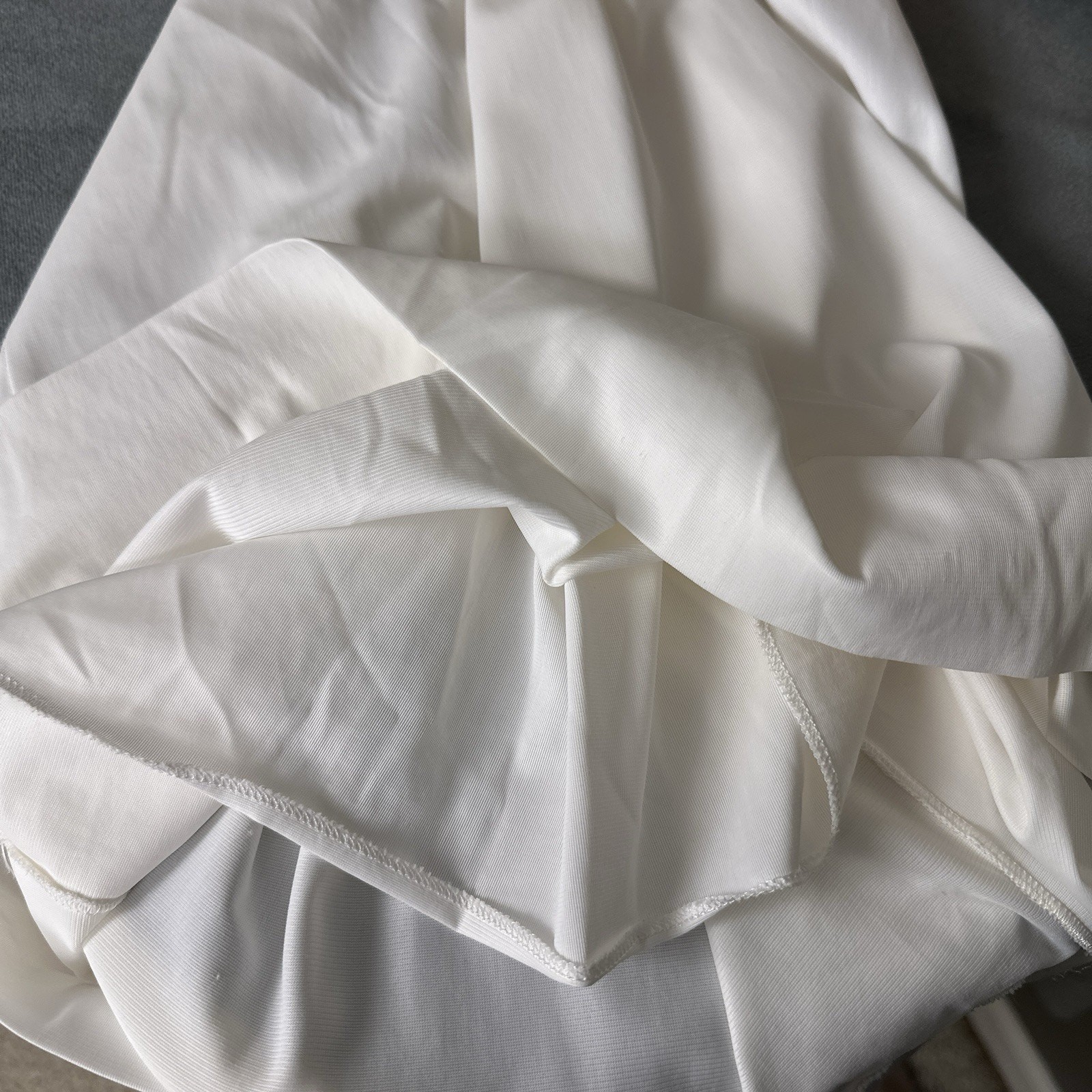 Vintage Sears Half Slip Medium Tall White Fortrel Polyester Embroidered USA