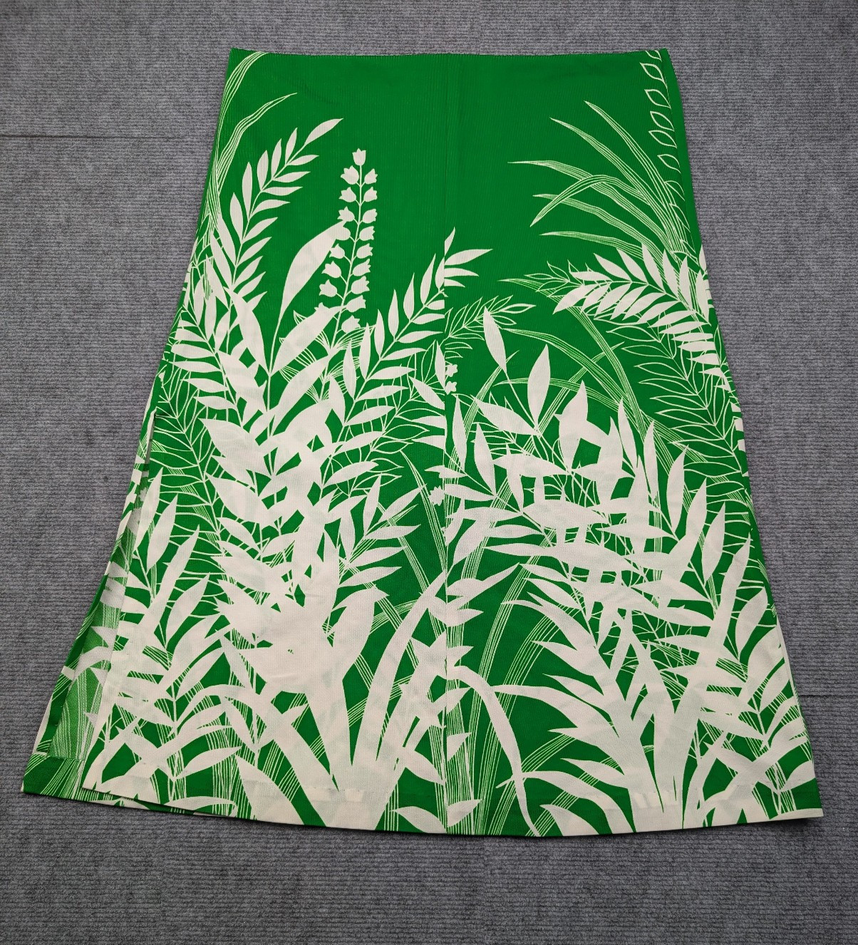 Malihini Hawaii Vintage Dress Womens 10 Maxi Kelly Green 70s Asian Inspired Mod