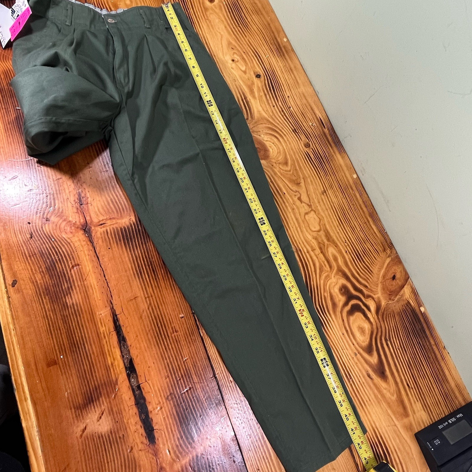 Vintage 1988 Levi’s Dockers Pleated Pants Green Khaki NOS Sz 10 See Photos READ