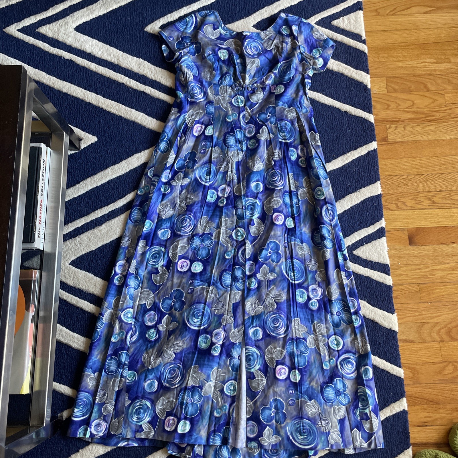 VTG Nani Of Hawaii Blue, Purple Floral Dress M Never Worn