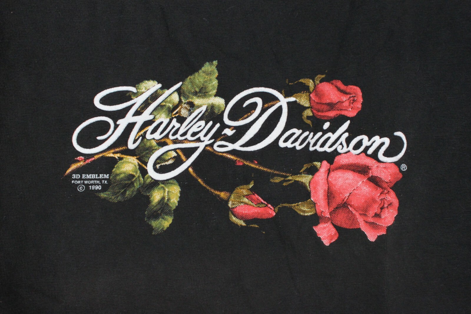 Harley Davidson Vintage LG 3D Emblem 1990 Womens Rose 50 Years Daytona Beach USA