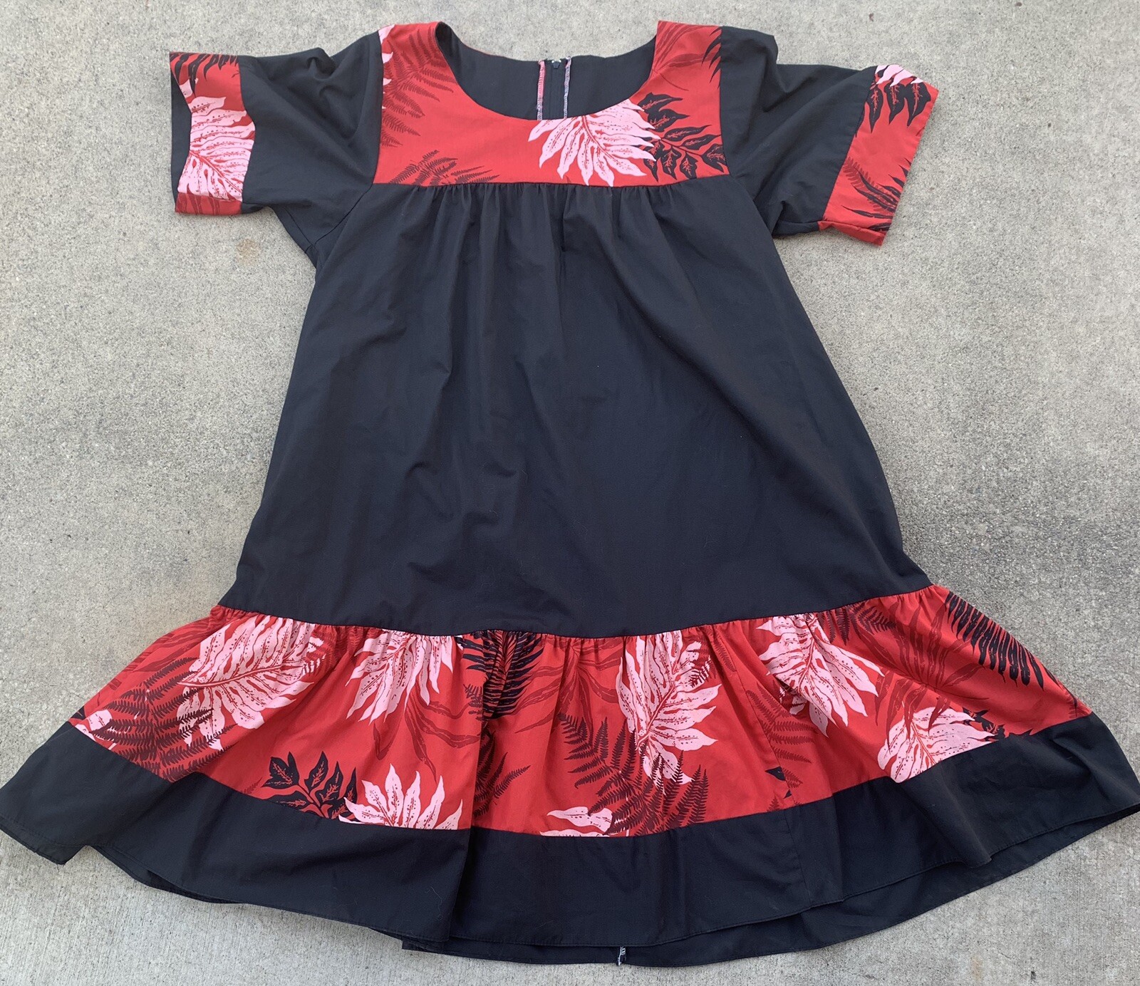 RHC Made In Hawaii Hawaiian Dress Muu Muu tikis aloha L ? See Measurements