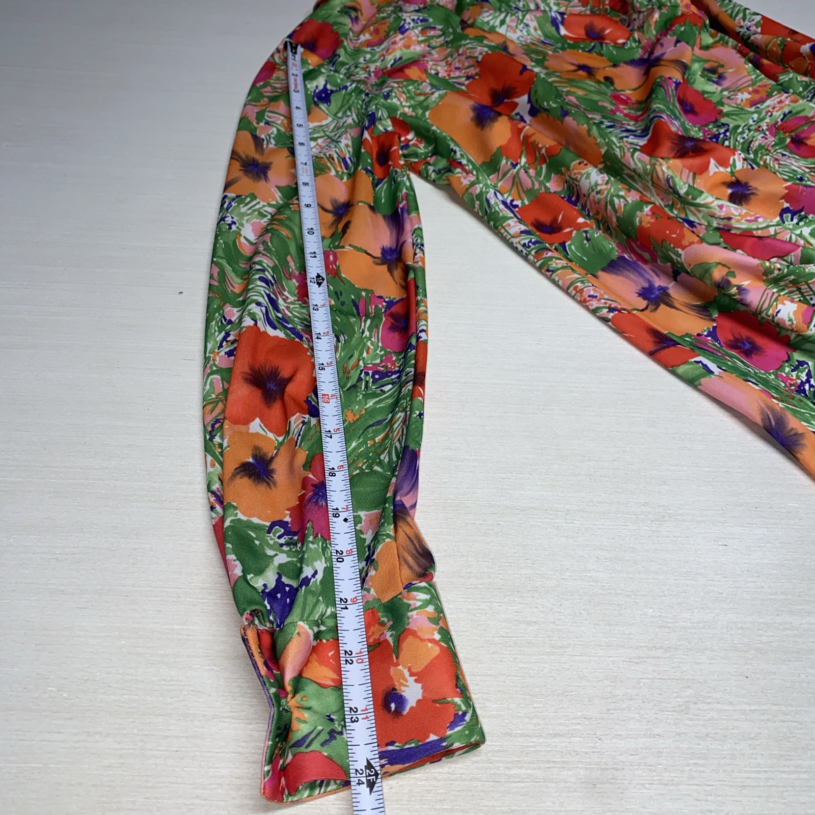 70s Psychedelic Flower Dagger/Butterfly Collar No Brand Women’s Small Orange/red