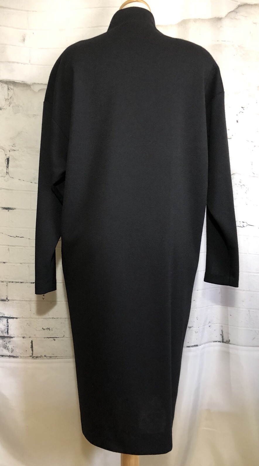 Vintage Caron Chicago Dress Size 6 Black Heavy w Gold Brass Zippers USA