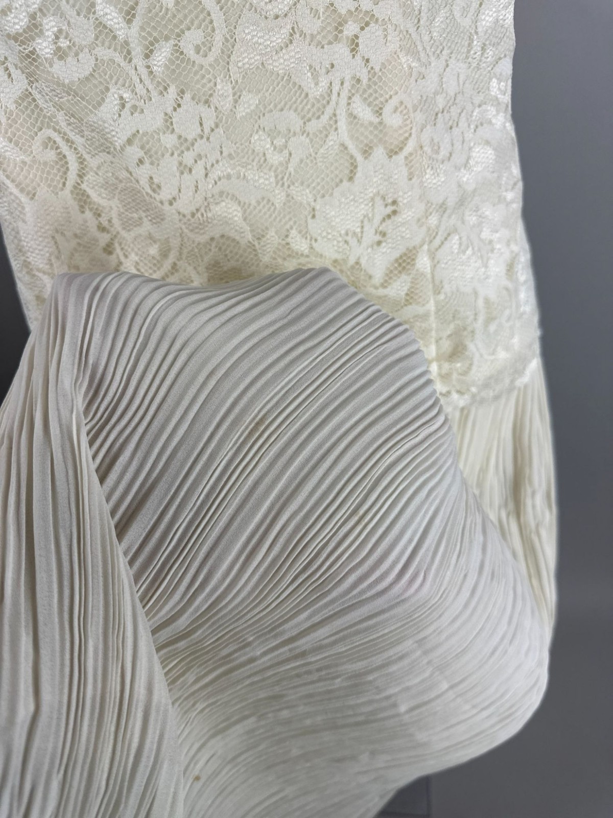 Vtg 80s Scott McClintock Vintage Dress Ivory Lace Wedding Cottage Core Size 10