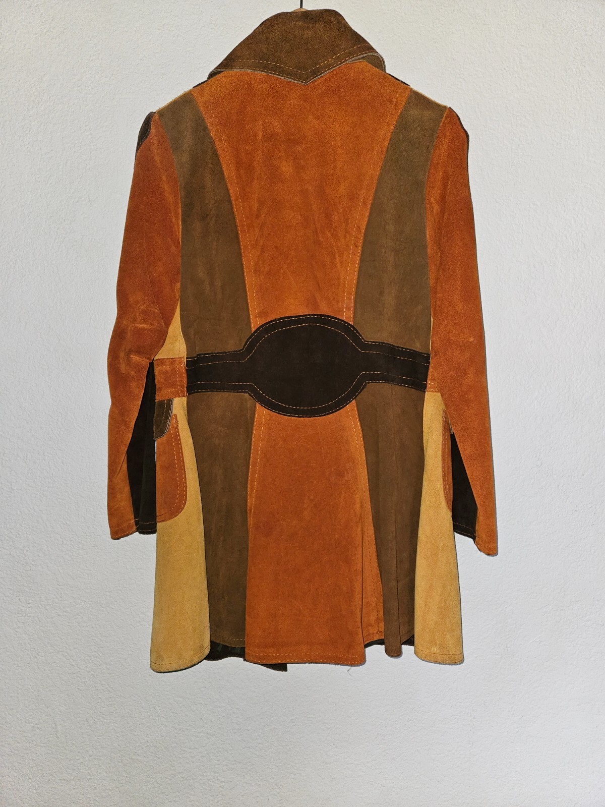 Vintage Gassy Jack Patchwork Suede Jacket Small Brown Orange Coat 70s Vancouver