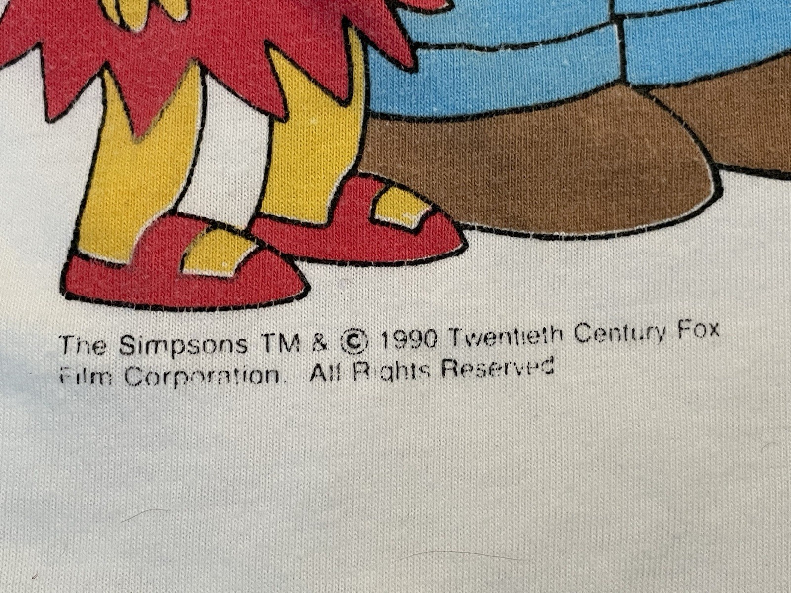 Vintage 1990 SINGLE STITCH The Simpsons Flirts Christmas Graphic T Shirt RARE
