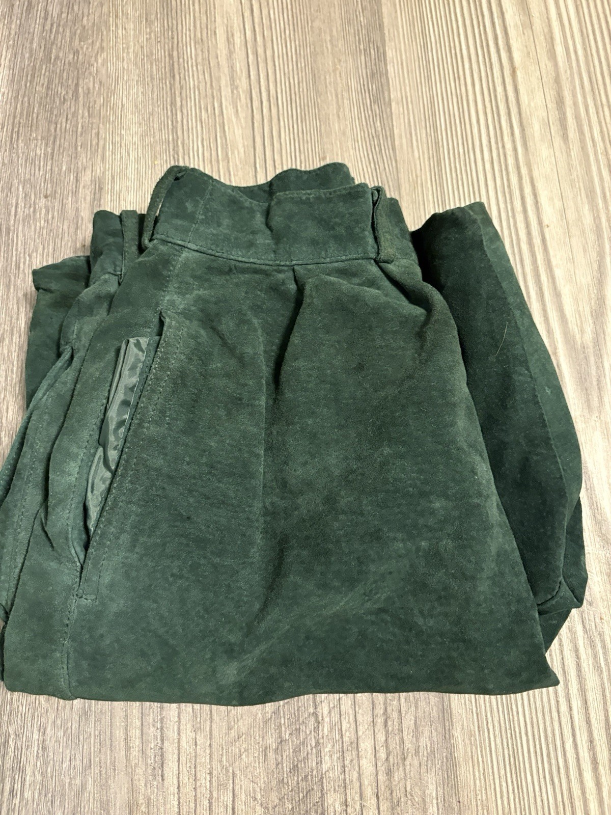 David Hollis Vintage Suede Shorts Size 10 Dark Green Dark Academia Indie Sleaze