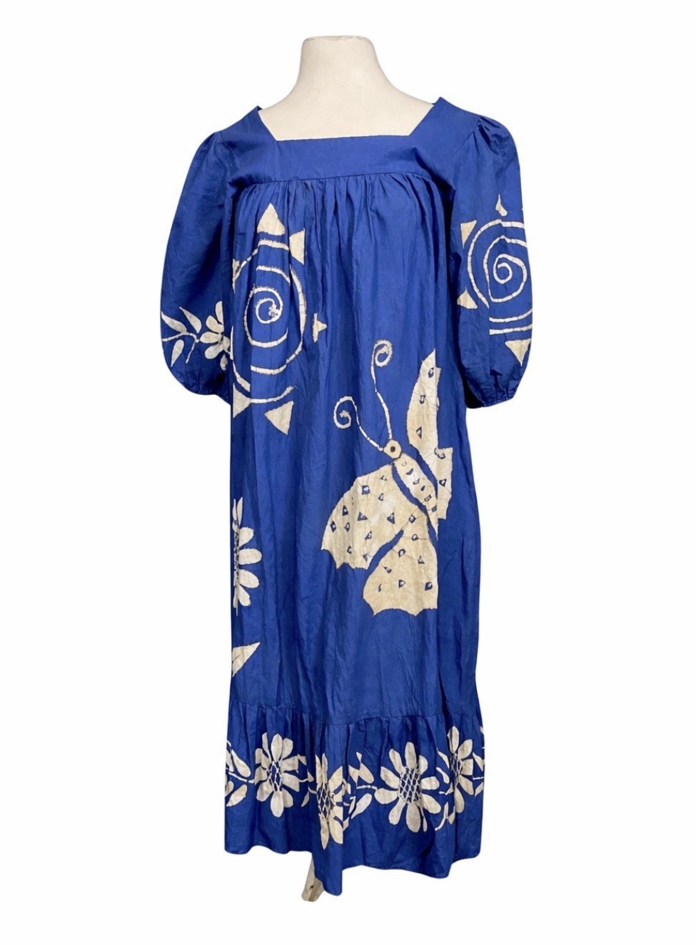 Vintage 70s-80’s Ramona Rull Cotton Mumu House Dress Boho Grandma-Core