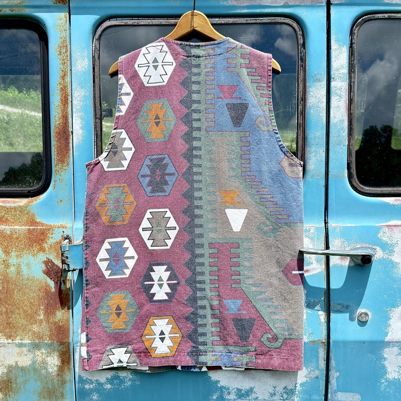 90s Chico’s design southwestern cotton denim vest