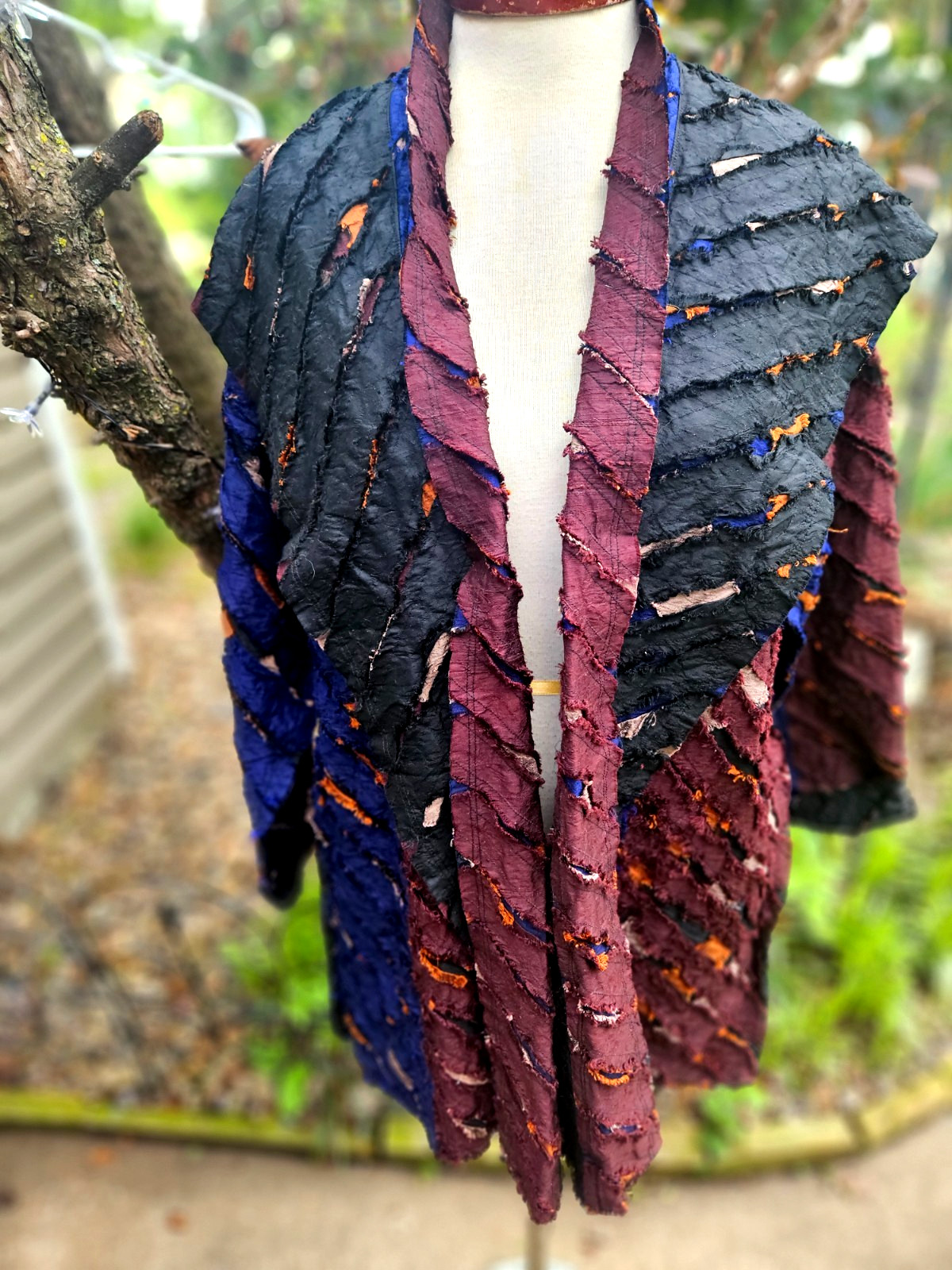 AMAZING TIM HARDING SIGNED OOAK ART TO WEAR SILK JACKET O/S FREE SIZE!