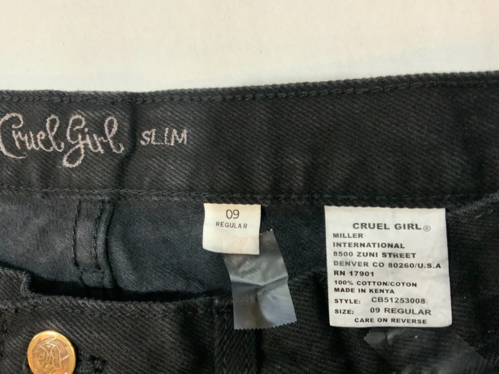 Cruel girl size 9 slim regular black jeans