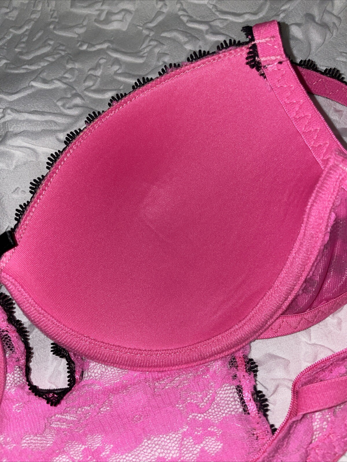 Pink Maid Womans L NIGHTIE LINGERIE Push Up Bra Open Sides Skirted Lace Cosplay