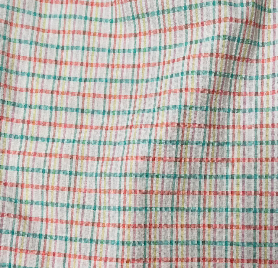 Vintage Womens Cape Cod Sportswear White Plaid Wrap Skort/Skirt & Shirt Set Sz S