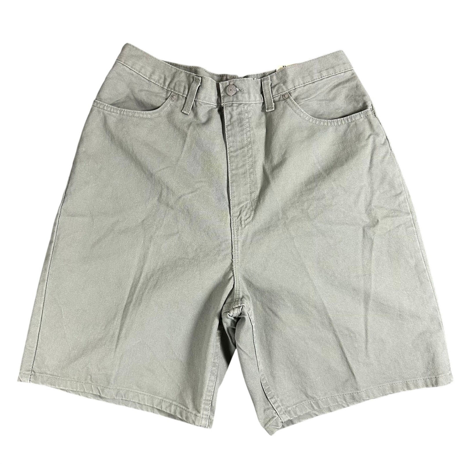 Vintage Faded Glory Sage Green High Waisted Cotton Shorts Womens 14 Made in USA