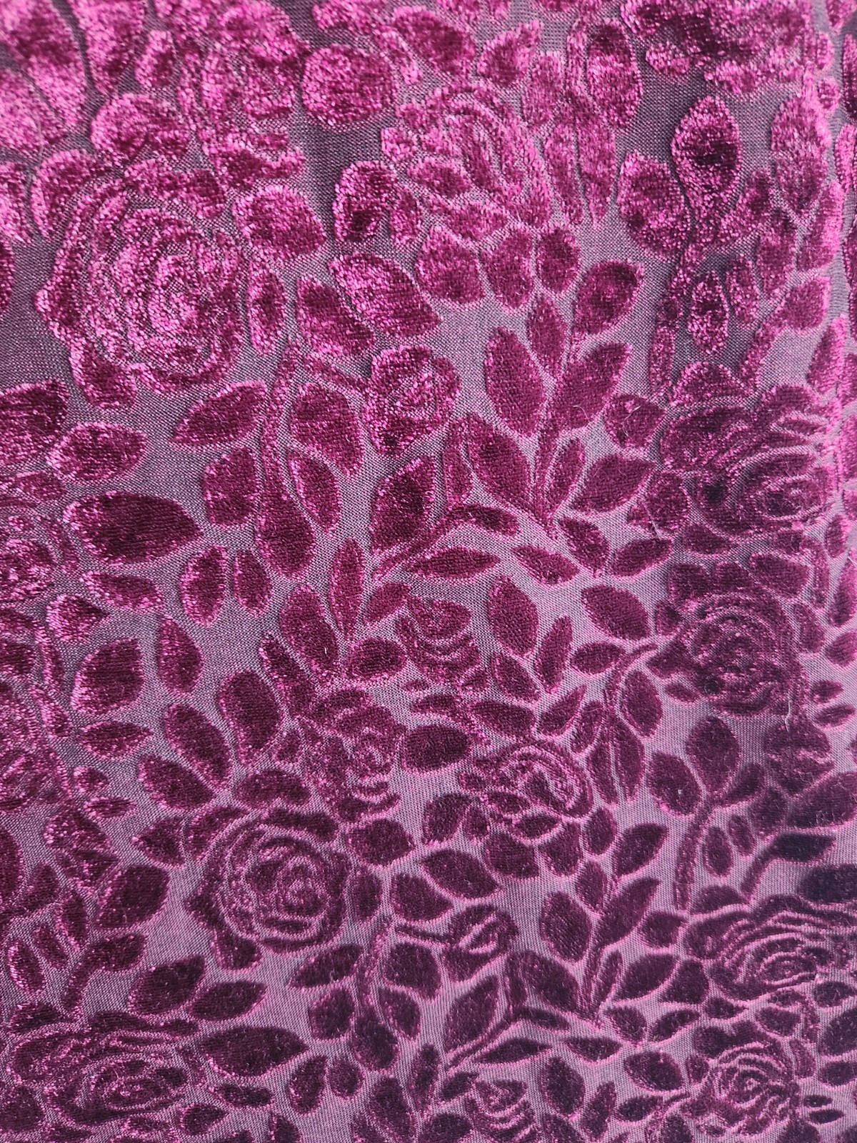 Vintage 90s Vasarette Velvet Floral Slip Dress Babydoll Lingerie Medium Red
