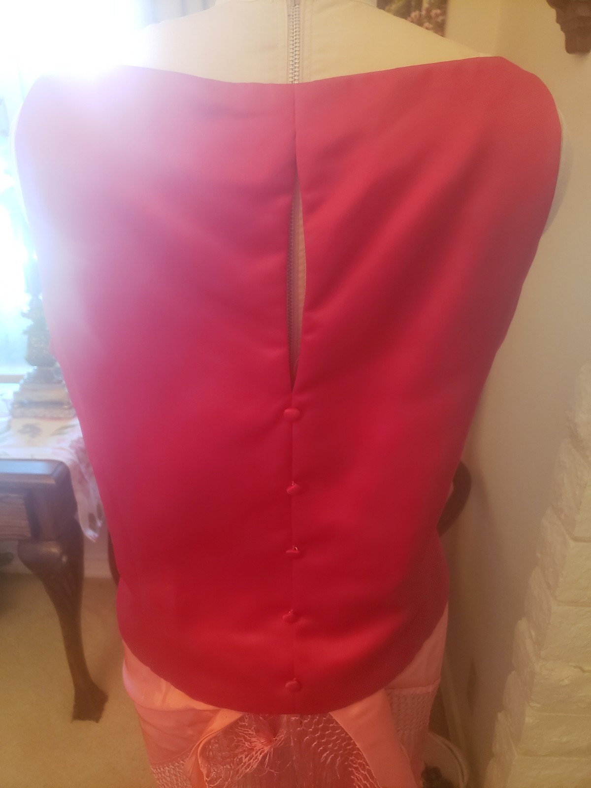 Jessica McClintock top Vintage Hot Pink Bridal Prom Party Barbie Size 20