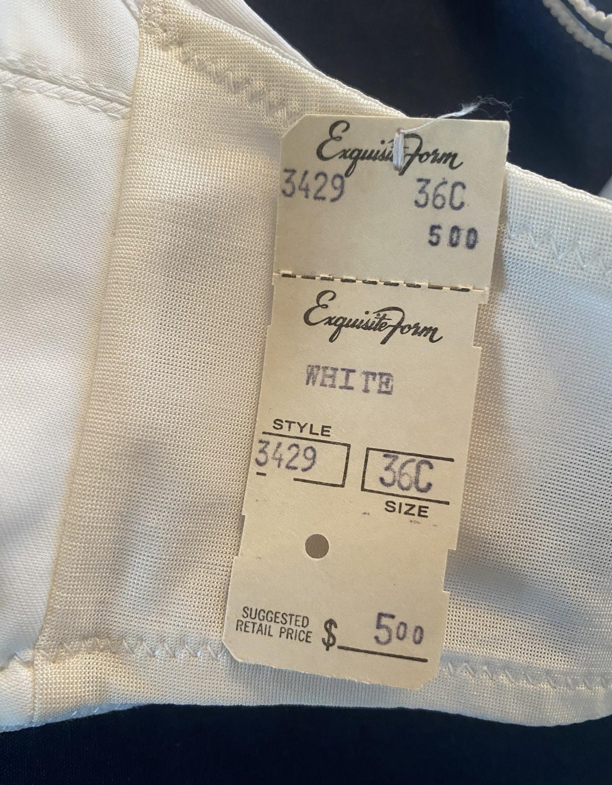 Vintage Exquisite Form Camisole Bra 36C Wirefree Nylon Lightly Lined White NWT