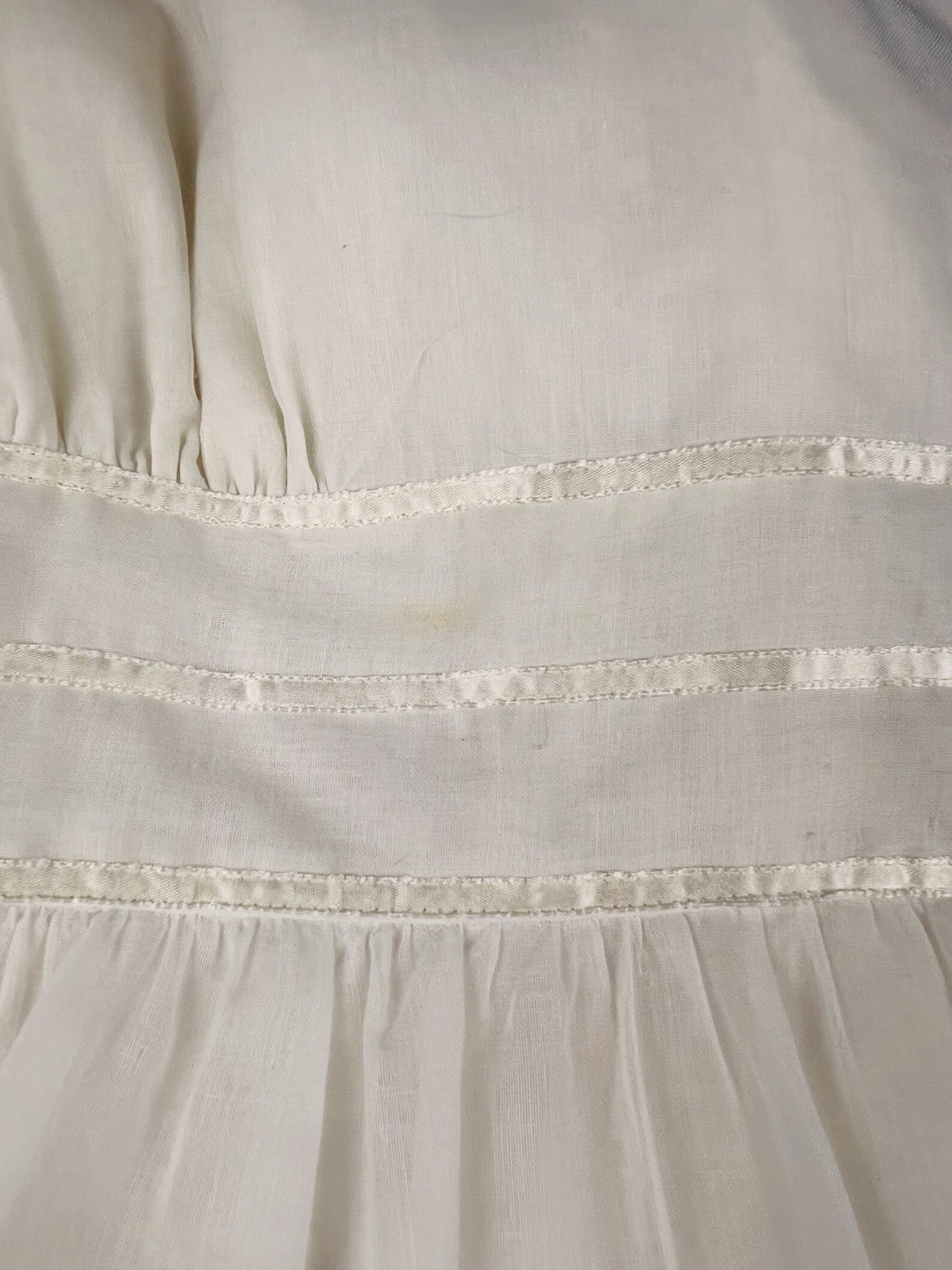 VTG 70s Candi Jones California Dress Ivory Prairie Lace Maxi Boho Cottagecore 11