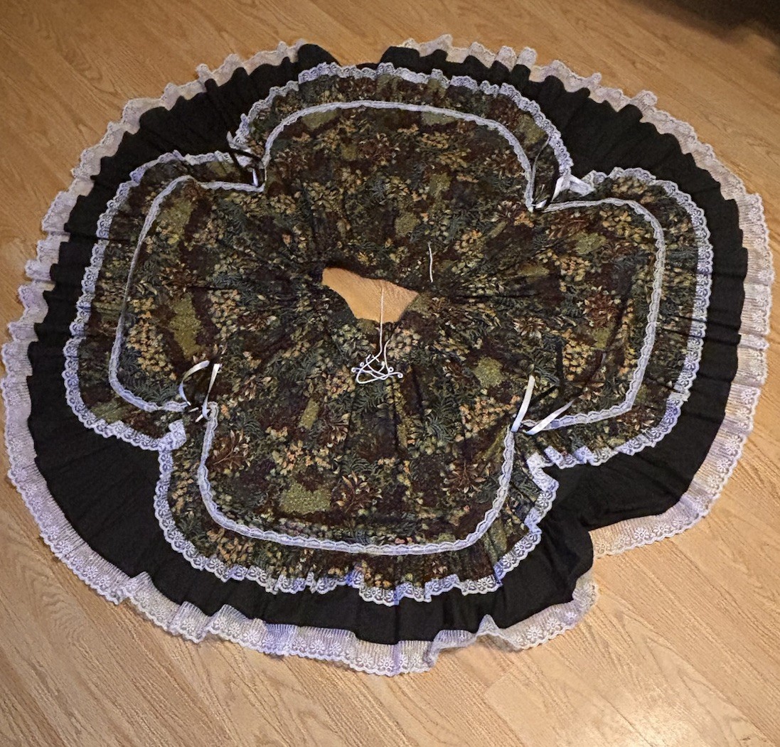 Vintage Fun&Fancy Originals Square Dance Floral Outfit Circle Skirt Sz XL