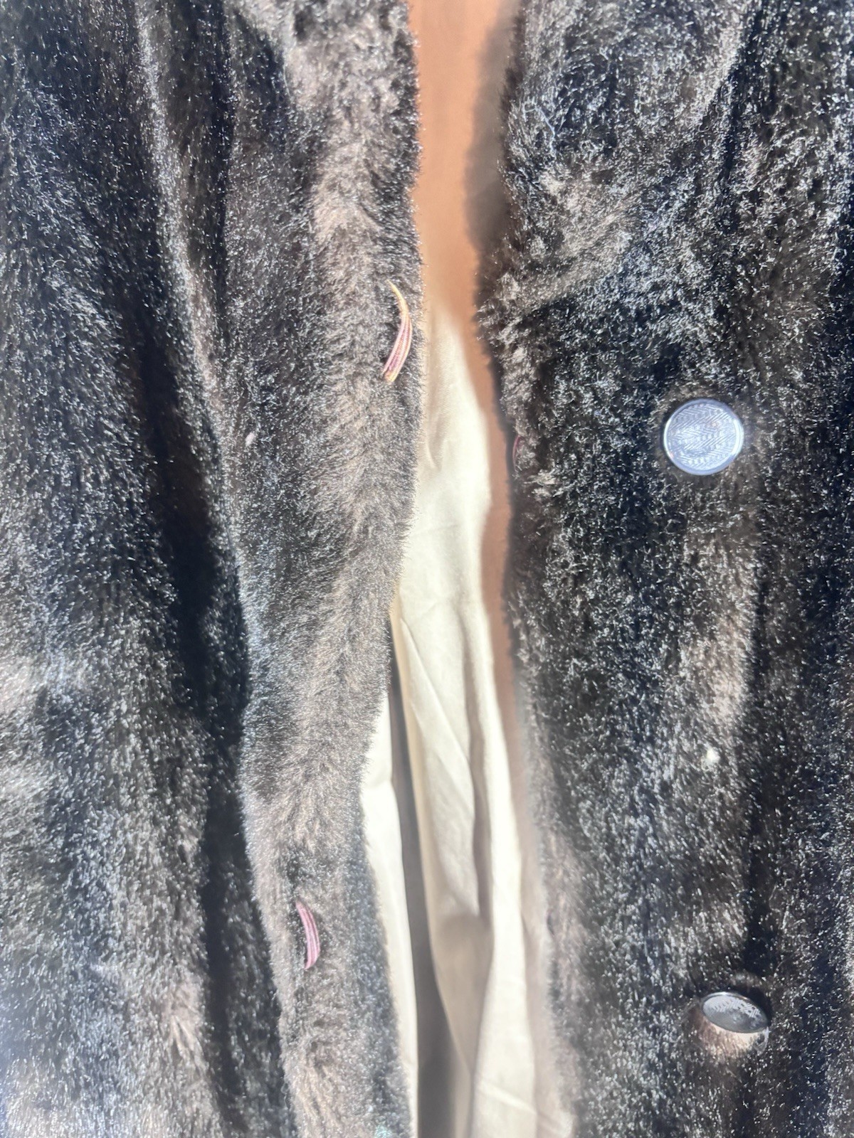 VINTAGE Sportowne Futur Women Faux Fur Coat Reversible Raincoat Jacket Sz 12? L?
