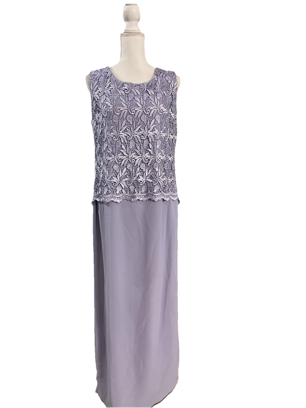 Vintage Karen Miller New York Purple Lace Mother of the Bride Dress Size 14