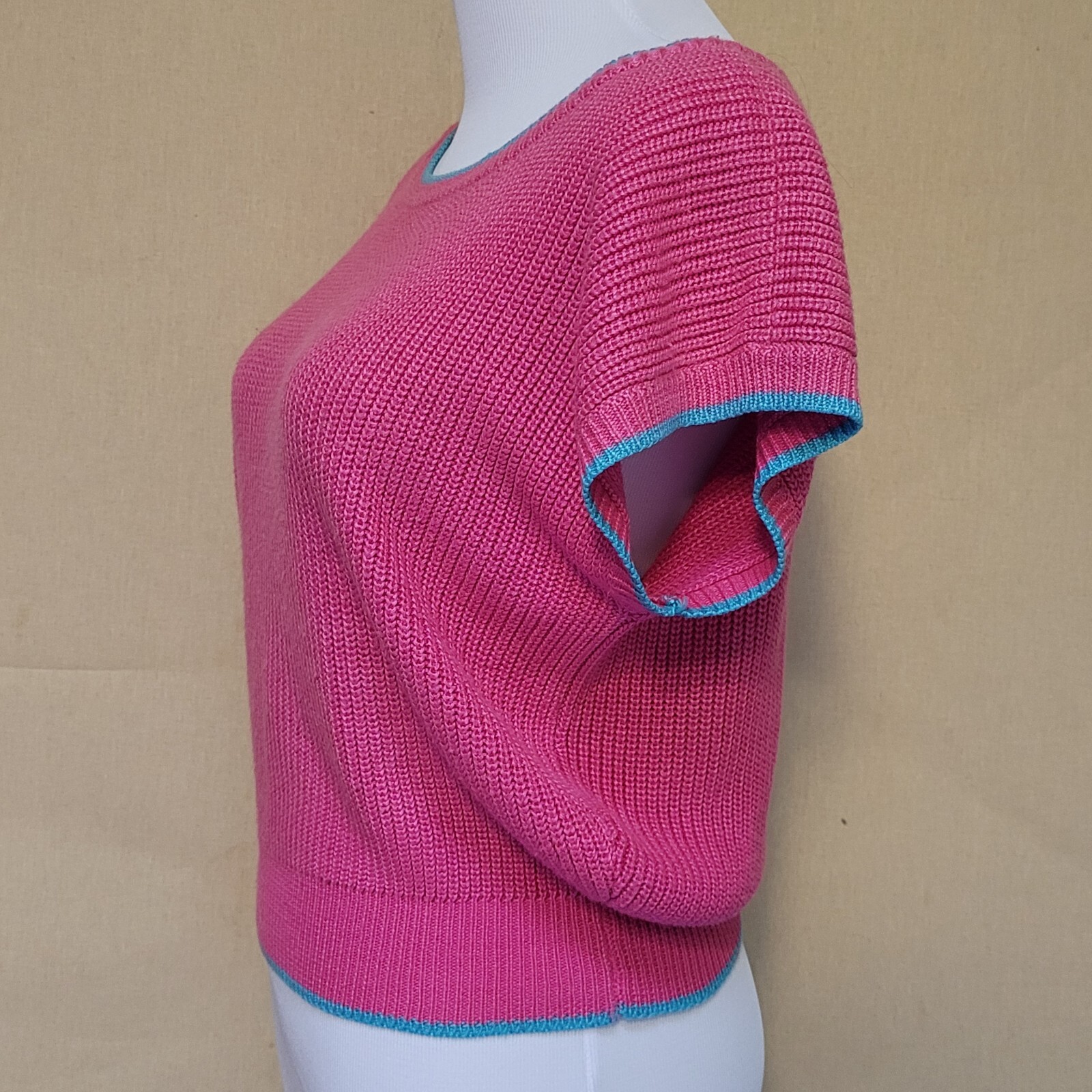 Plain Jane VTG Short Sleeve Pink Cropped Sweater 80s Wmn’s Sz M Lightweight