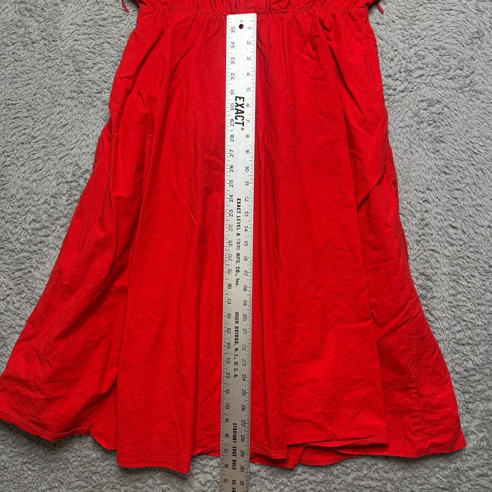 Vintage Western Dress Womens L Red Fringe Tassel Rodeo Square Dance