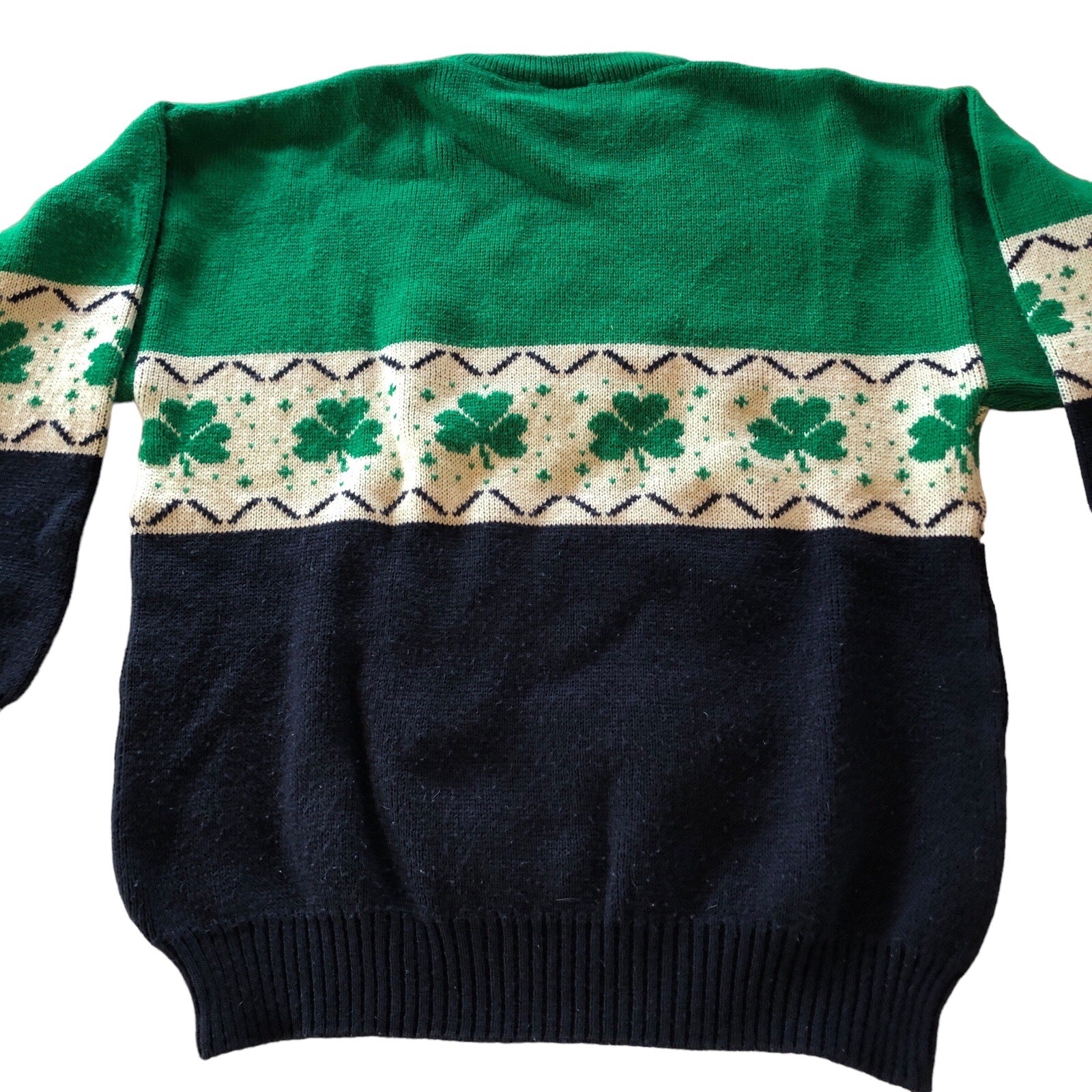 Vtg Blarney Castle Irish Sweater Size Medium Pullover Shamrocks St Patricks Day