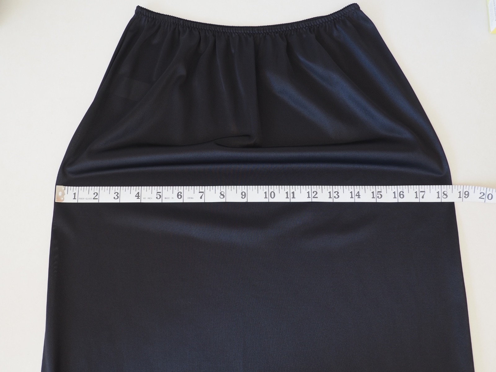 Vintage 70s JC Penney Long Half Slip Antron Nylon Maxi Lace Black Medium ILGWU