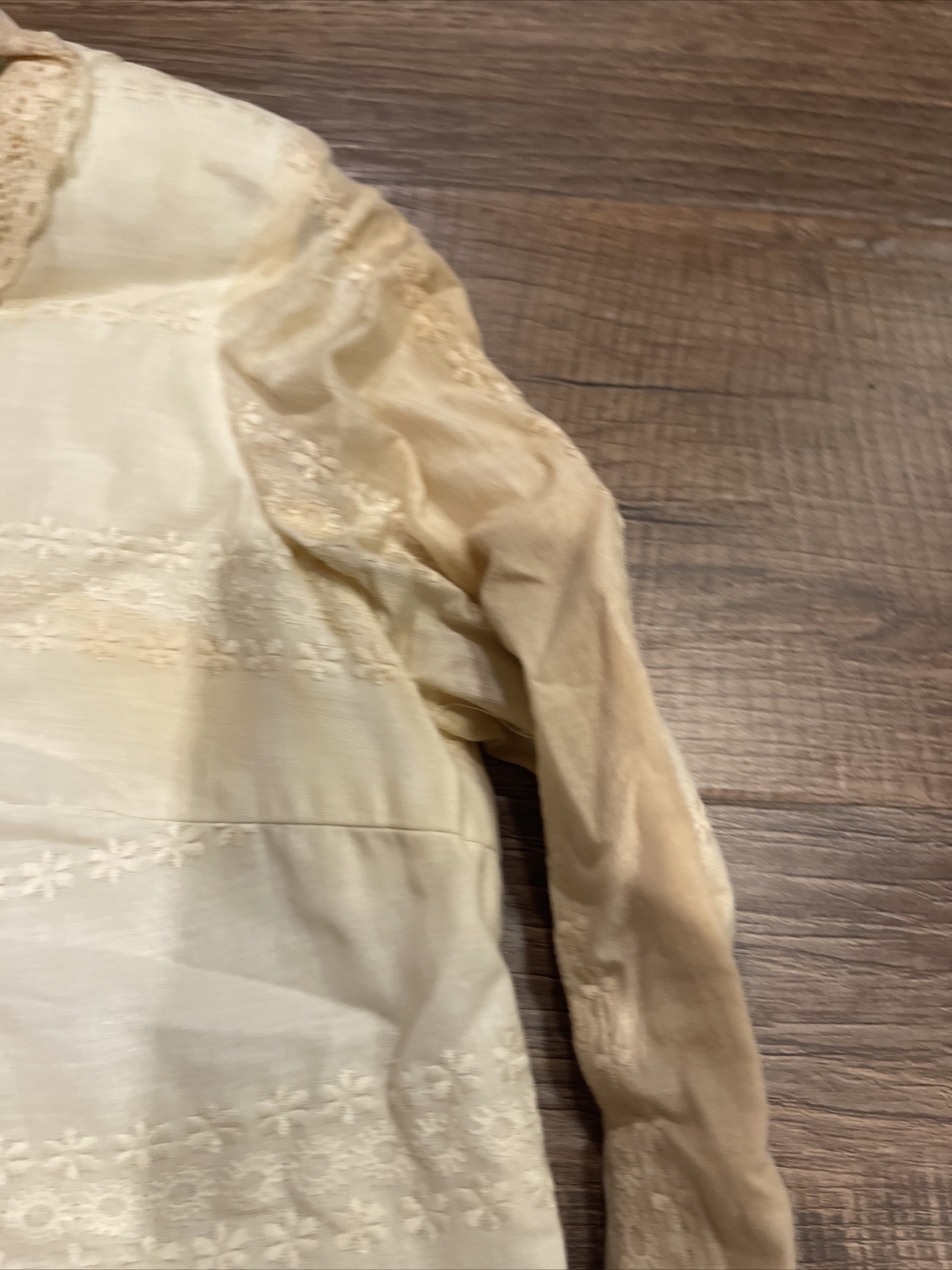 Antique Lace Dress Petites By Suzy Sz 11 Poor Condition Stained