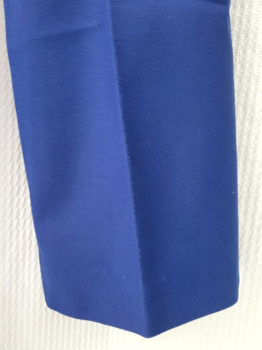 Vintage Polyester High Waisted Navy Blue Trousers Waist 28″ Size 6/8?