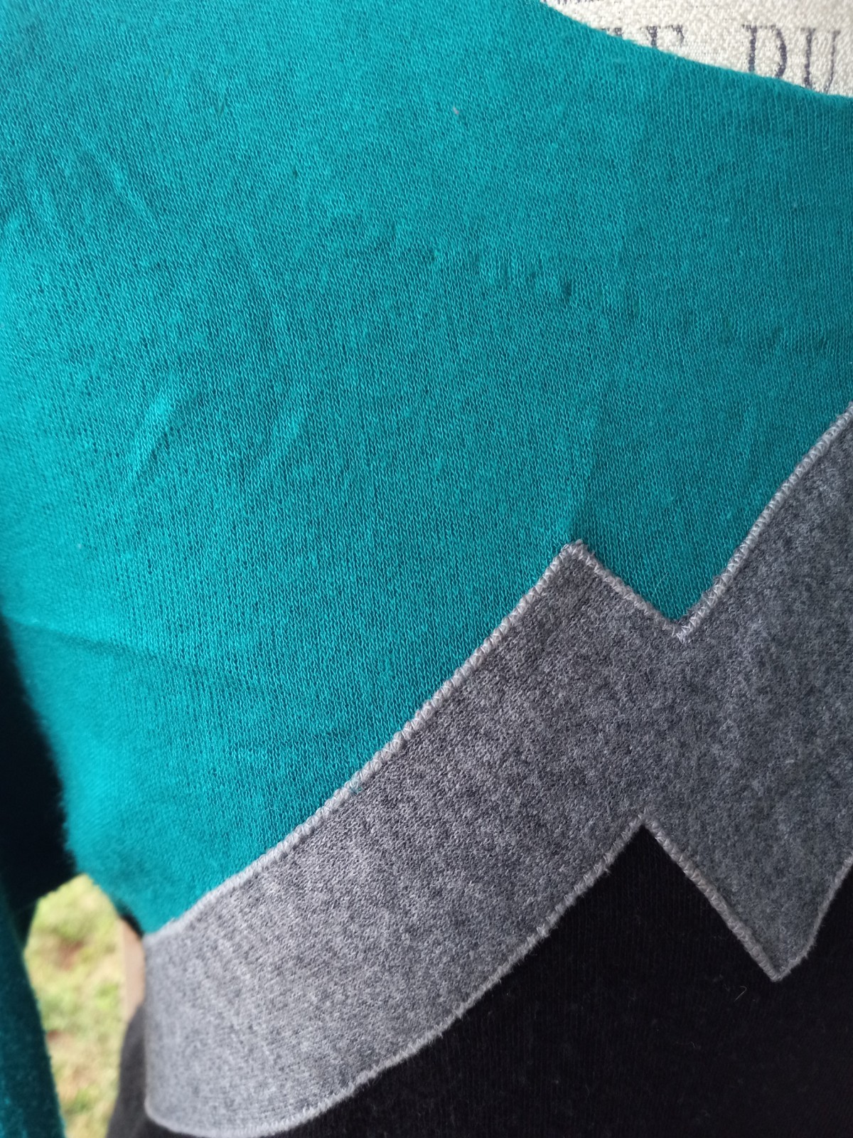 Vntg 80’s Miss Dorby Womens Knit Lightening Bolt Dress Green/black/gray Sz Lg