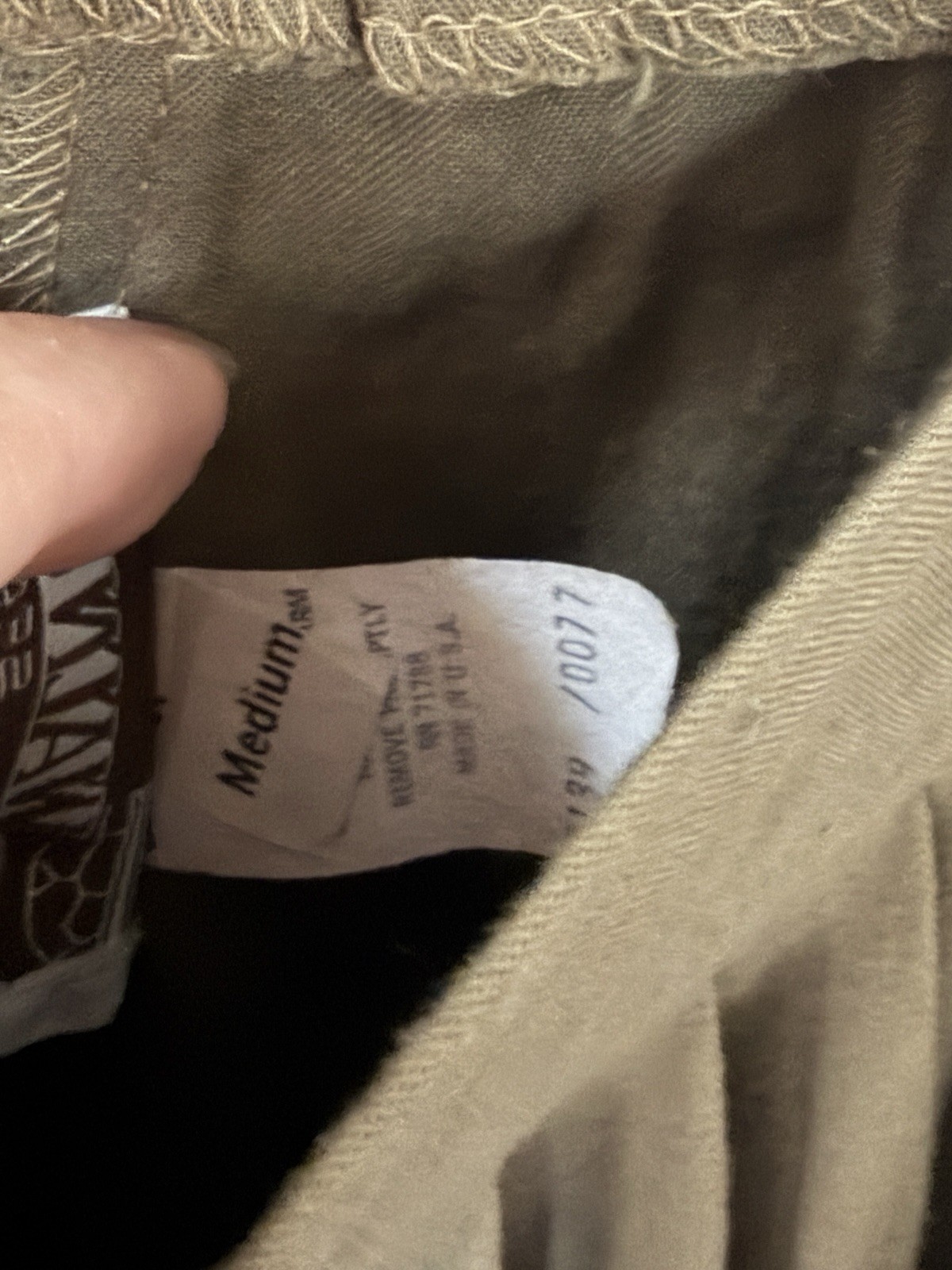 Vintage Walnut Sportswear Medium A Line Flowy Skirt Olive Color V Shape Front