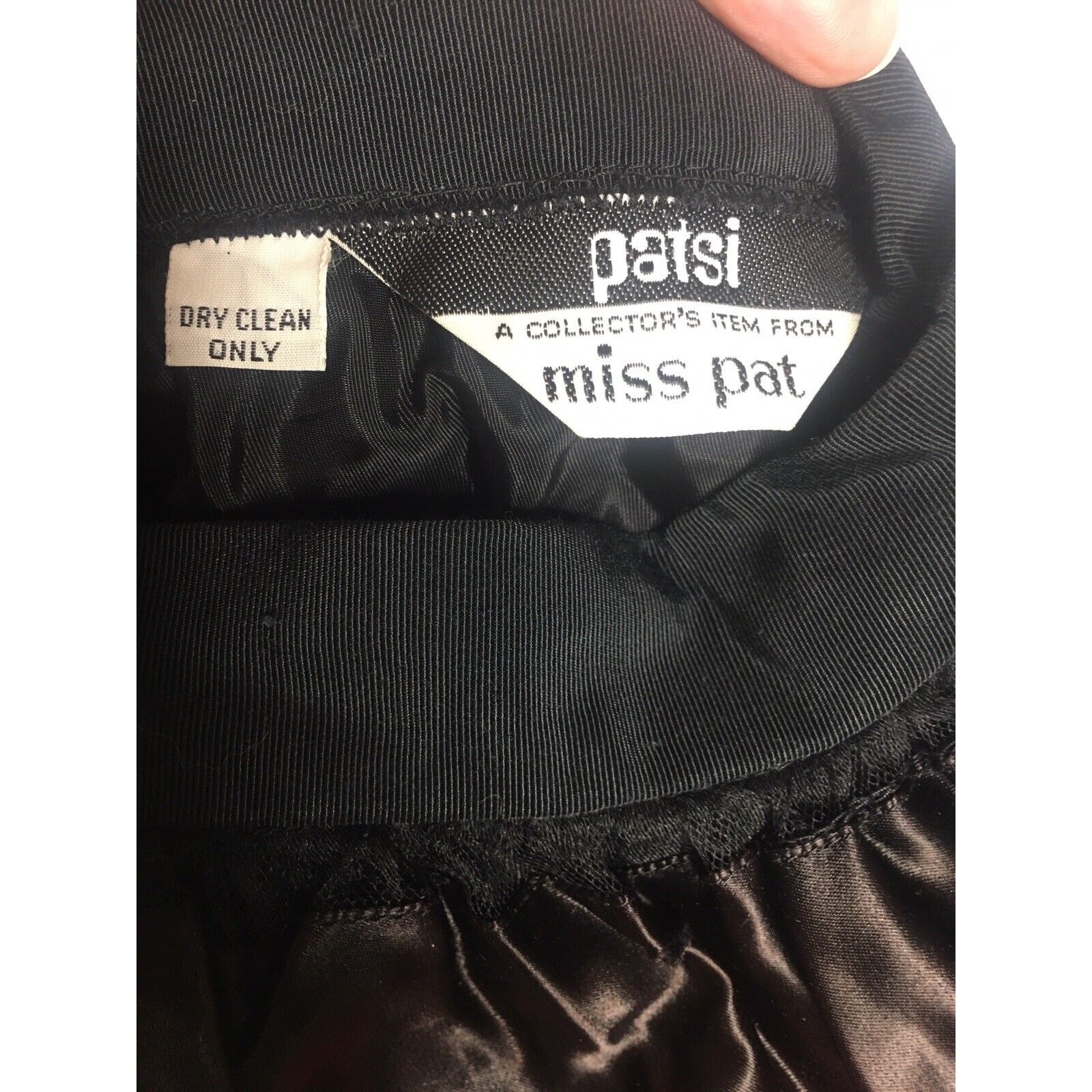 Ribbon Skirt Tiered Satin Lace Grosgrain Size XS Miss Pat Patsi Vintage