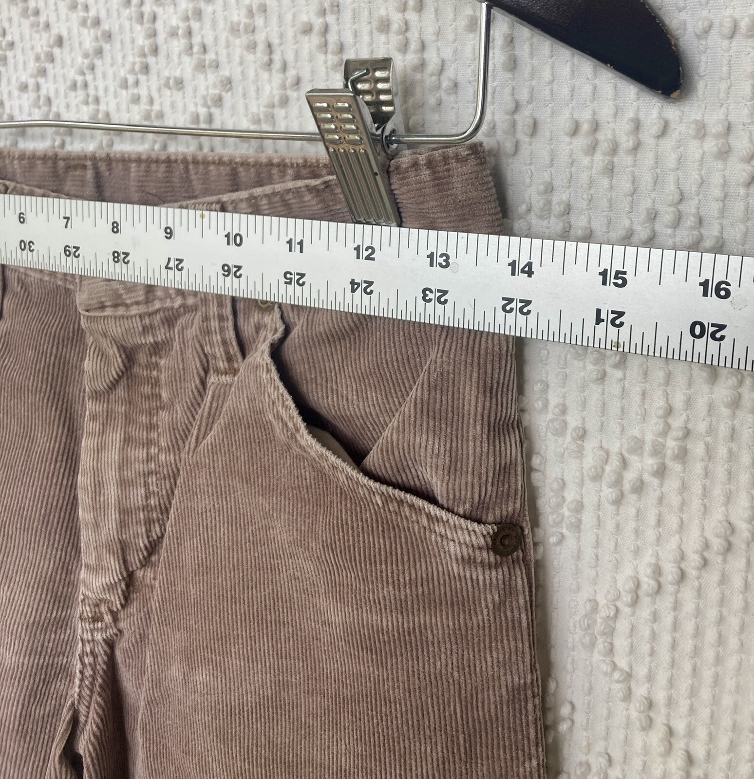 Vintage 1980’s Brown Student Wrangler Corduroy Pants Tag Size 28 x 30 Cords