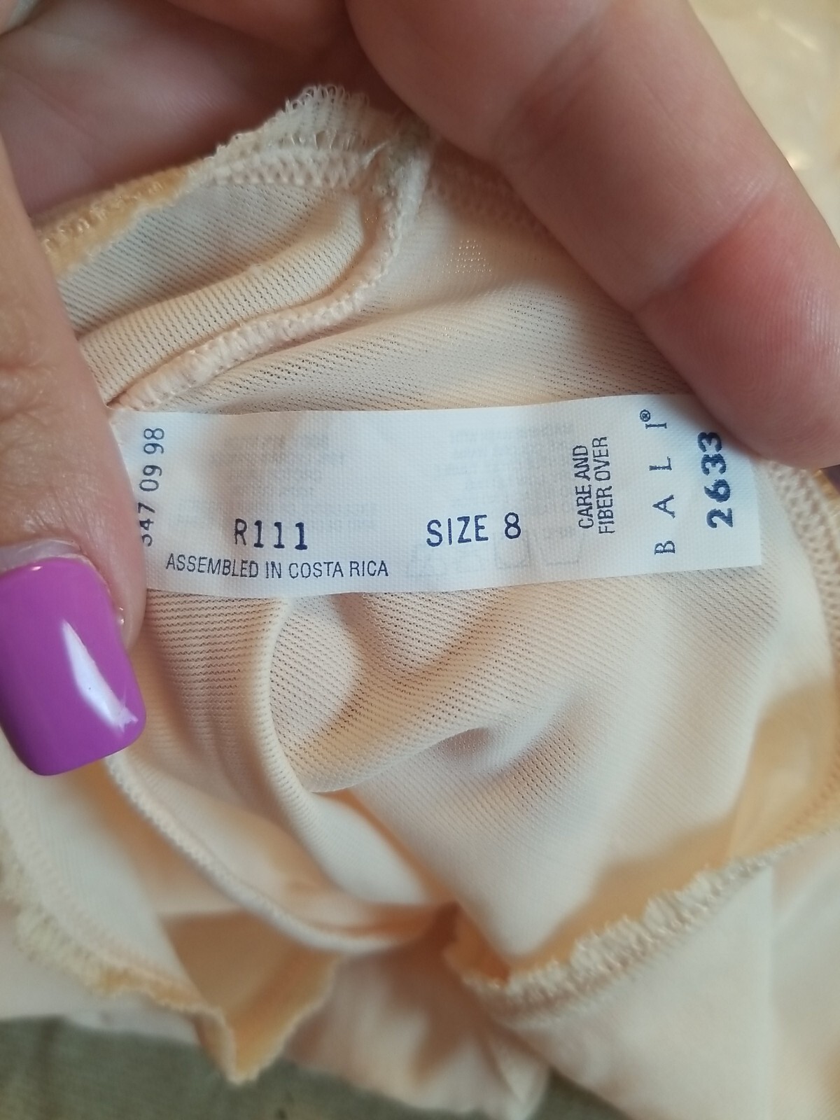 Bali Vintage Women’s High Waisted Granny Panties Color Mocha Size 8 3pairs