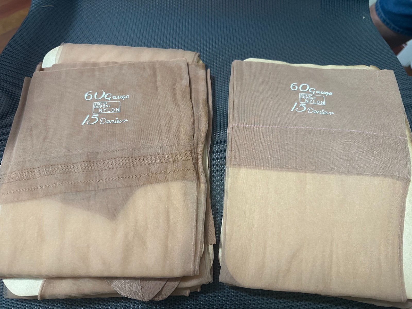 Vintage 6 Pr of Stockings size 11 Beigetone 3 of each style