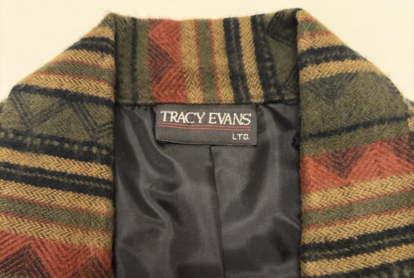 Tracy Evans Vintage Aztec Southwestern Tribal Blazer Jacket USA Womens M