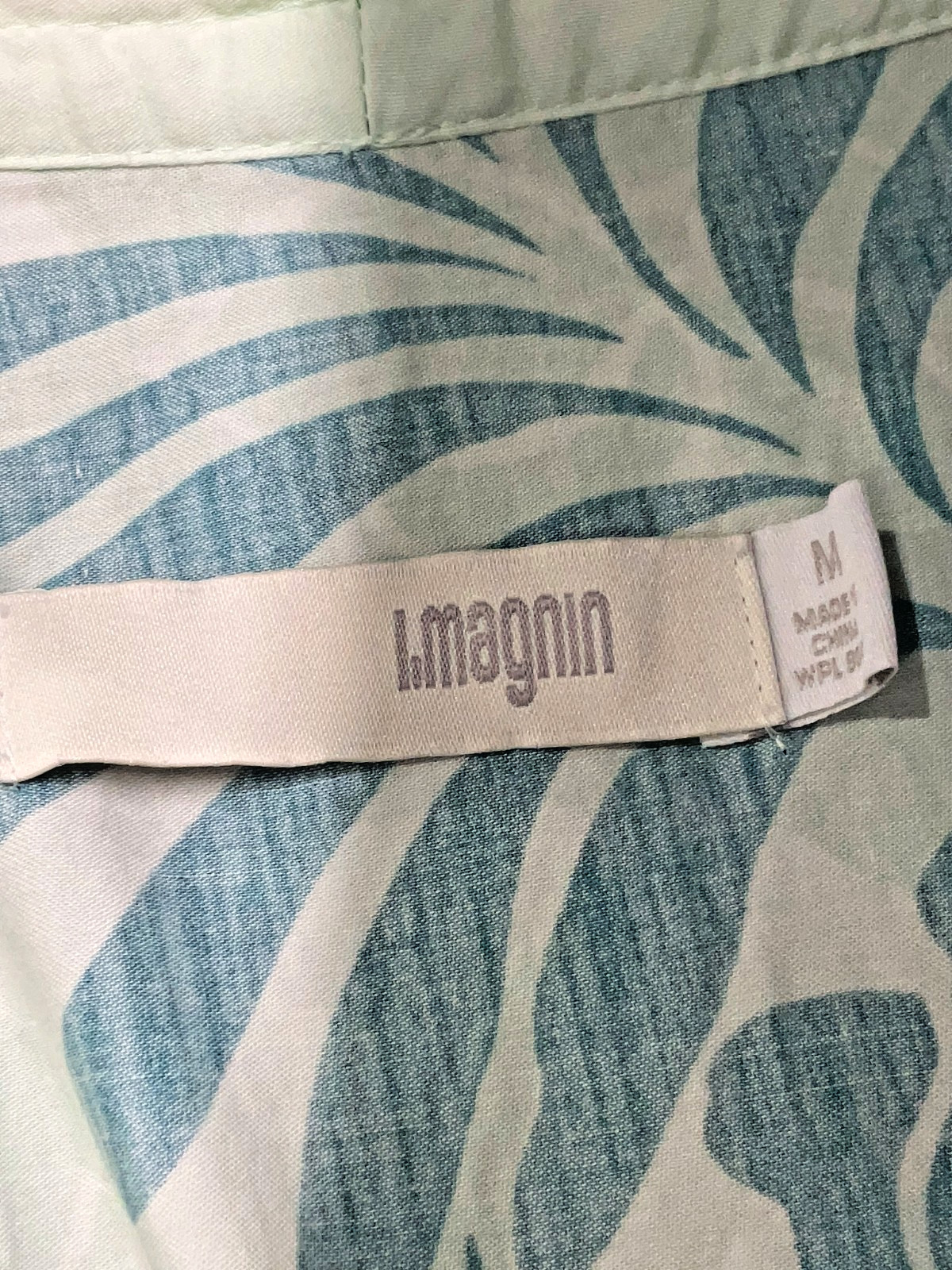 I.Magnin 100% Cotton „Palm Royale” Retro Hollywood Tunic Dress Cover Up Size M