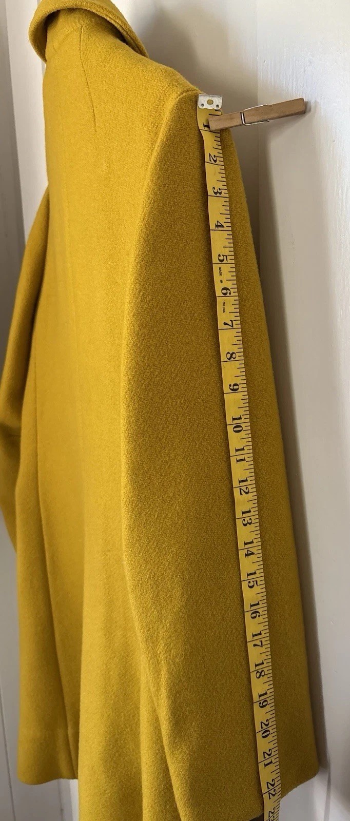 VTG 60s Mustard Yellow Wool Turnlock Swing Coat Coach Bonnie Cashin Style MCM