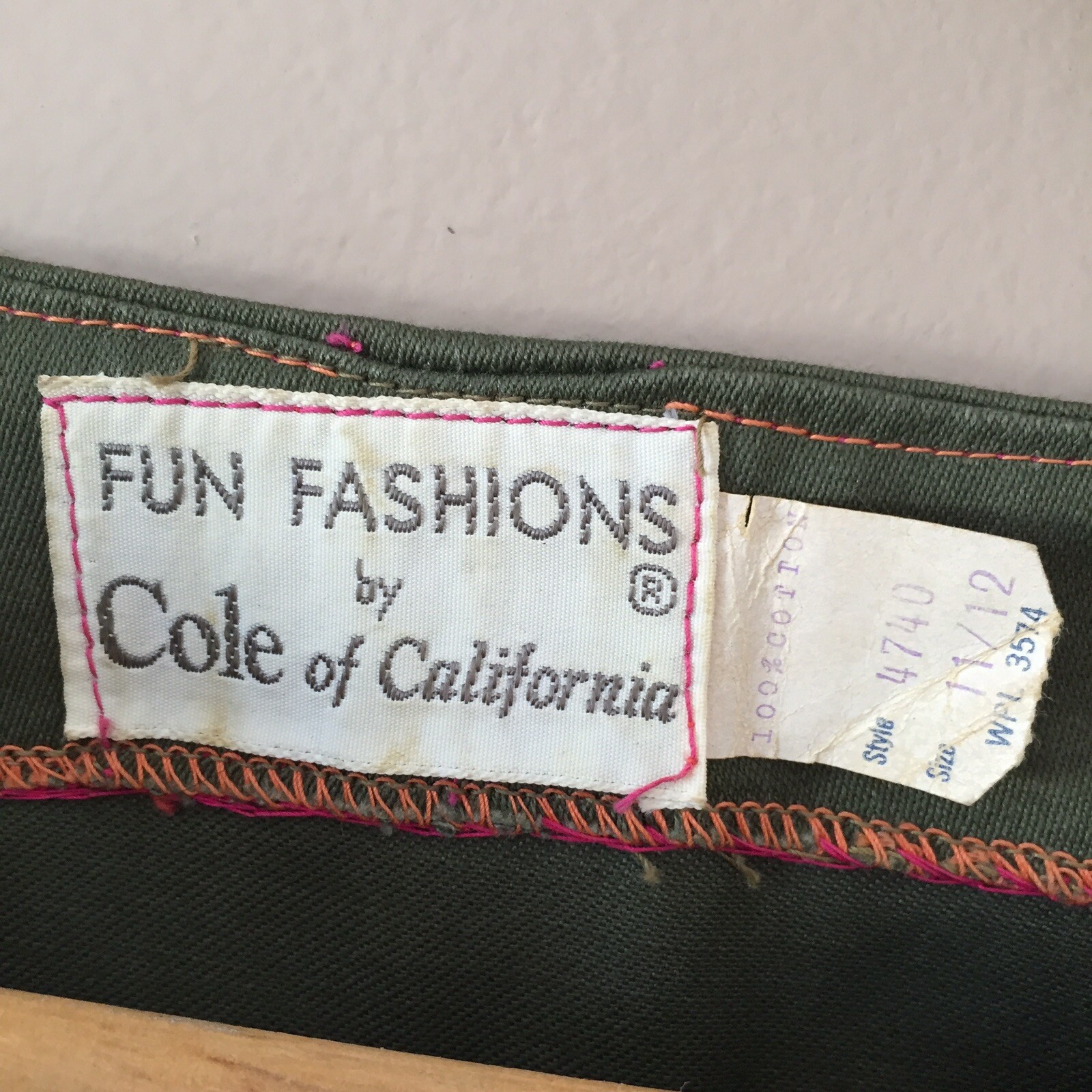 Vtg 60s 70s COLE of CALIFORNIA FUN FASHIONS dress Colorblock Jr Size 11/12
