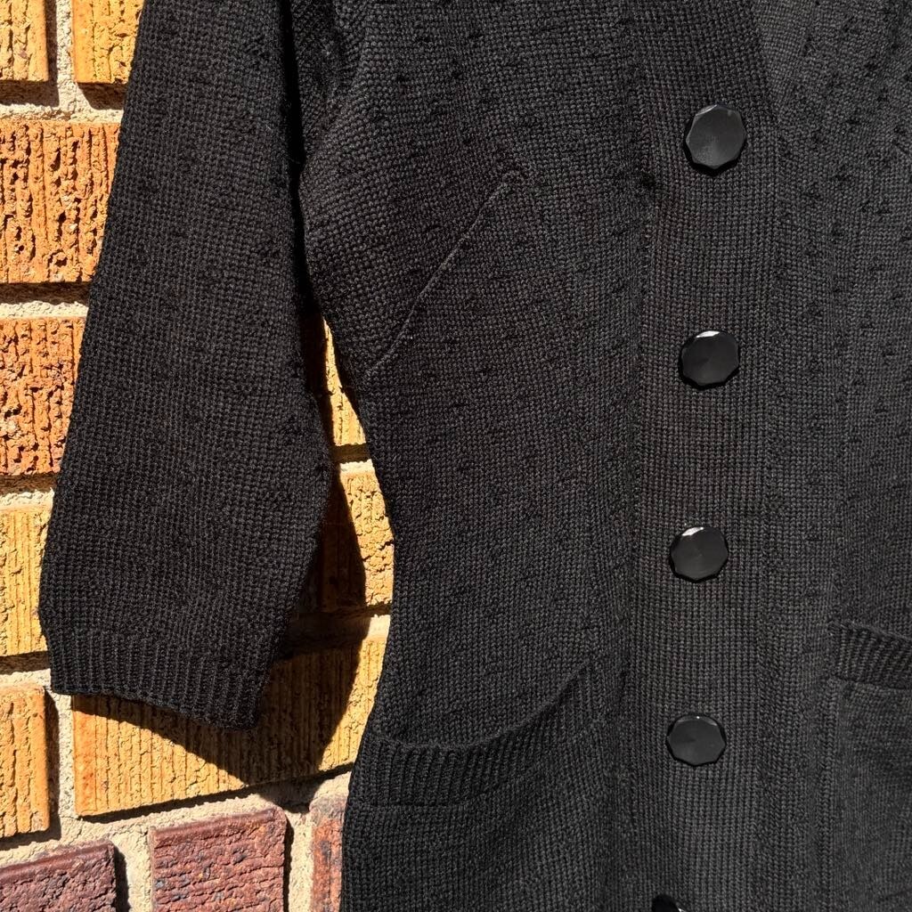 VINTAGE California Sportswear Snyderknit Dress – Womens Sz 4-6 – Black – 1940s