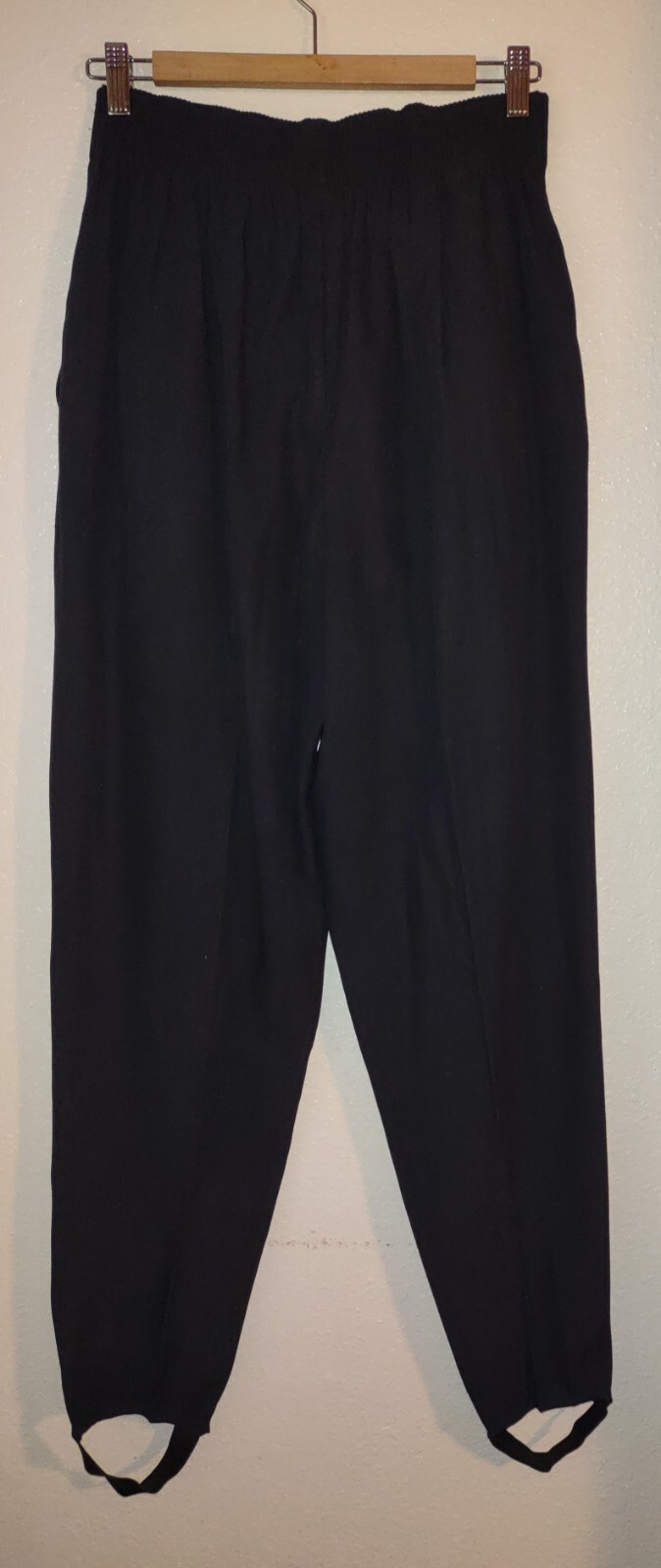 Vintage 90’s Counterparts Black High Waisted Rayon Stirrup Pants 12